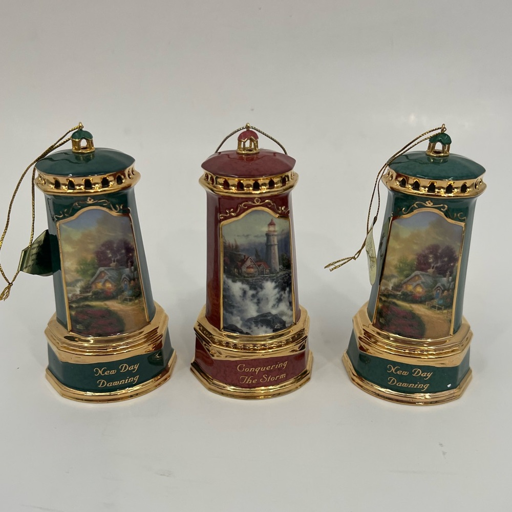 Thomas Kinkade lighthouse ornaments